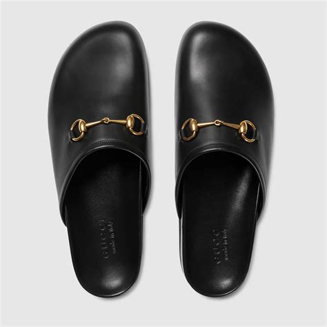 gucci mens slipper with horsebit|Gucci princetown striped slippers.